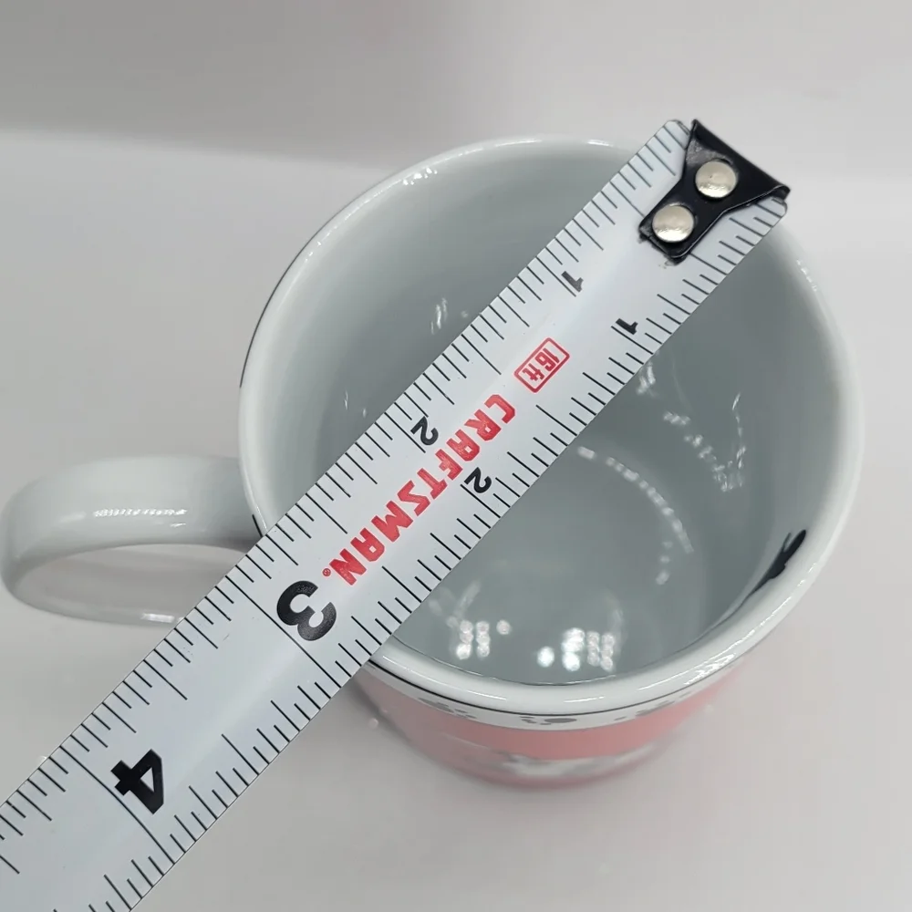 Pier 1 Imports Porcelain Cat Cheese Mousev Mug Red Black White 8 Oz Thailand